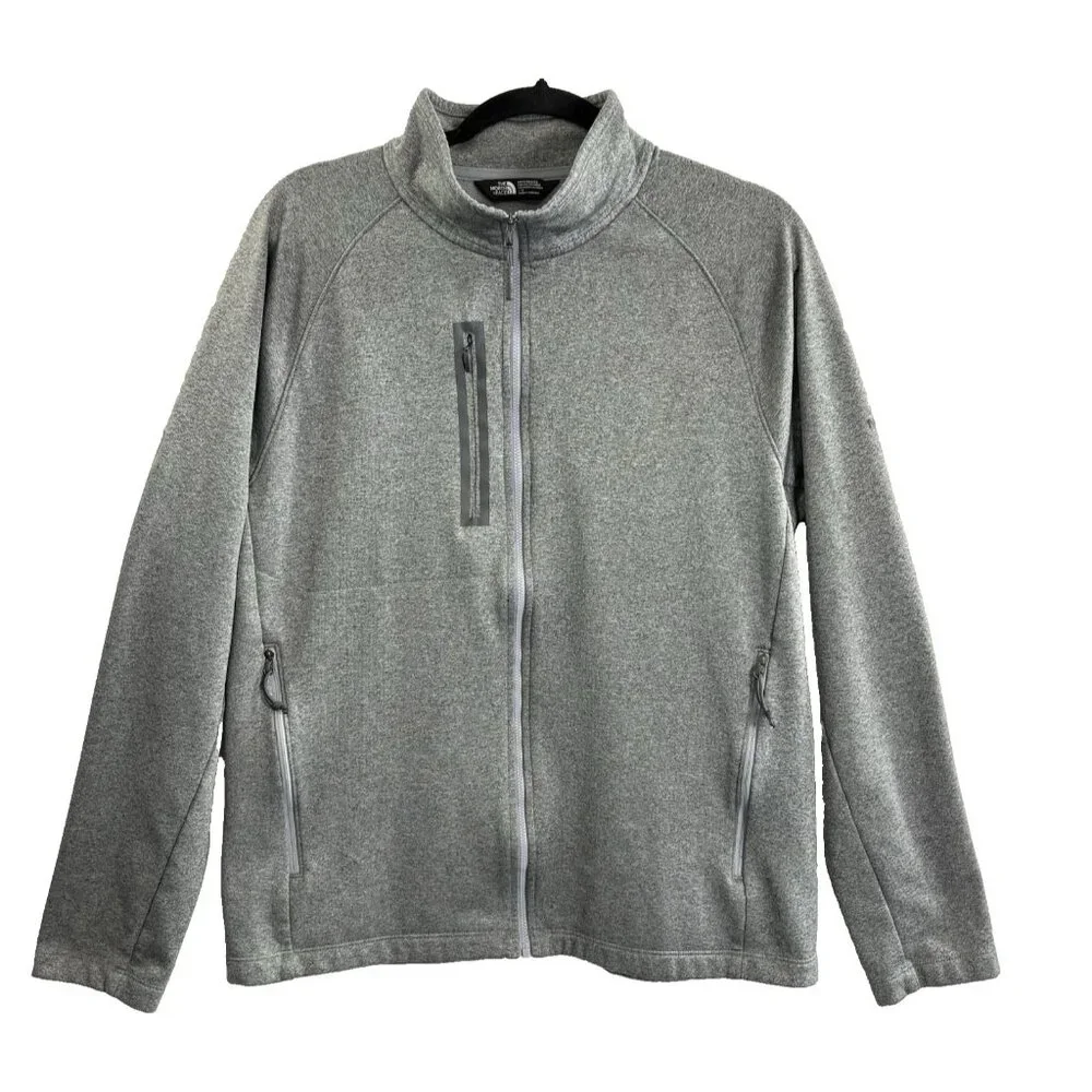 THE NORTH FACE Men Full‎ Zip Lightweight Jacket Sz L Gray Outdoors Hiking 67-4